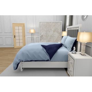 TRUFFLE ชุดเครื่องนอนพร้อมผ้านวม 6 ชิ้น รุ่น Hoshi-01 ขนาด 6 ฟุต สีน้ำเงิน-ฟ้าอ่อน