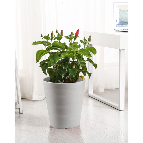 Tree‘O กระถางต้นไม้ทรงกลม รุ่น6PY009-WH ขนาด15x16ซม. (6นิ้ว)  สีขาว