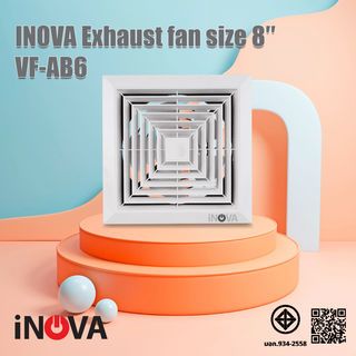 INOVA พัดลมระบายอากาศฝังฝ้าเพดาน ขนาด 8 นิ้ว รุ่น VF-AB6 สีขาว 