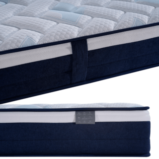 Truffle ที่นอนพ็อกเก็ตสปริง รุ่น Angelina ขนาด 180x200x21 ซม. (6ฟุต) สีขาว-น้ำเงิน