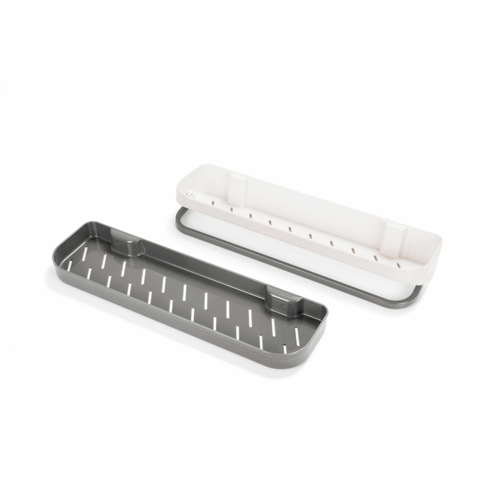 Primo ชั้นวางของพลาสติกพร้อมราวแขวน 13x46cm. รุ่นDLQG002-GY สีเทา