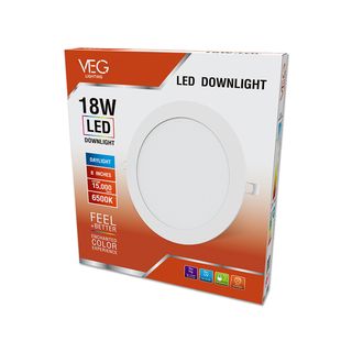 V.E.G.lighting ดาวน์ไลท์ LED แบบฝังหน้ากลม 8 นิ้ว 18W รุ่นTP-CDW-18DL-V แสงเดย์ไลท์