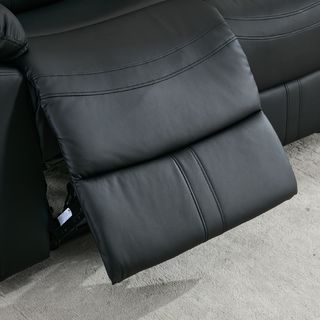 PULITO เก้าอี้พักผ่อนหนังสังเคราะห์ 3 ที่นั่ง รุ่น DENVEER ขนาด 196x93x100 ซม. สีดำ