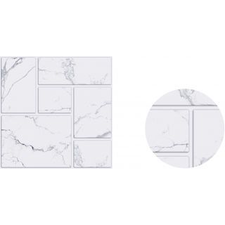 Marbella กระเบื้องเซรามิคปูพื้น 16x16 นิ้ว รุ่น ไวท์ลาย TA0609 Matt mold (12P)