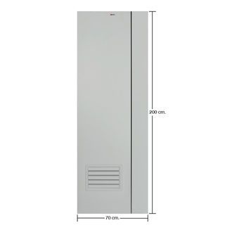 BATHIC ประตูยูพีวีซี รุ่น Groove BG2 ขนาด 70x200 ซม. สีเทา (เจาะลูกบิด)