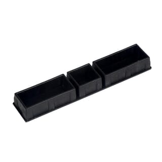 WELLINGTAN ฝาปิดกล่องอะลูมิเนียม TALU10020 10x2x0.7ซม. สีดำ