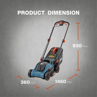 SENIX รถตัดหญ้าไร้สาย X2 20V(Max) (พร้อมแบตเตอรี่ 4.0Ah 1 ก้อน) รุ่น LPPX2-L-EU สีน้ำเงิน - ดำ