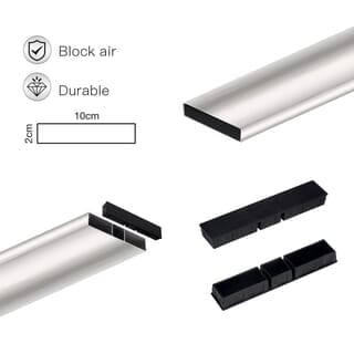 WELLINGTAN ฝาปิดกล่องอะลูมิเนียม TALU10020 10x2x0.7ซม. สีดำ