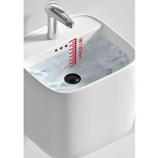 Verno อ่างล้างหน้าแบบแขวน ขนาด 45x42x40cm รุ่น ลิลลี่ 6410