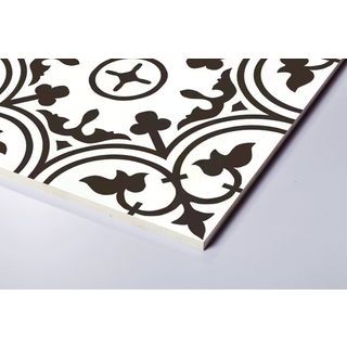 Marbella กระเบื้องเซรามิคปูพื้น 16x16 นิ้ว รุ่น บลูมฟลาวเวอร์ แบล๊ก JMZ40206 Gloss (12P)