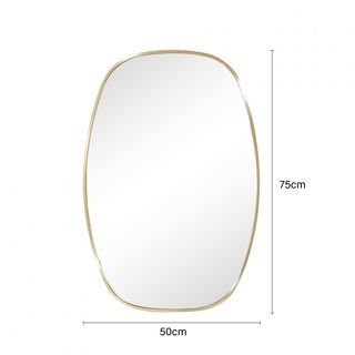 Nice ชุดกระจกอะลูมิเนียม รุ่น ไวโอเล็ต-โกลว ขนาด 50x75 ซม. สีทอง