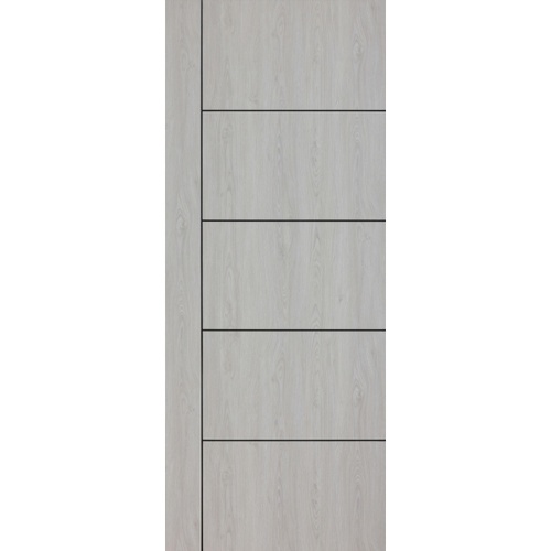 WELLINGTAN ประตู WPC รุ่น WPC-FC05 (สำหรับใช้ภายใน) บานทึบ ขนาด 80x200 ซม. สีWHITE PINE (ไม่เจาะลูกบิด)