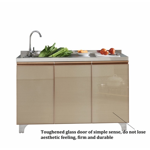 KOCH KITCHEN ตู้พร้อมซิงค์ 1 หลุมไม่มีที่พัก 120x50x80 ซม. BLINKS สีครีม (1/2)