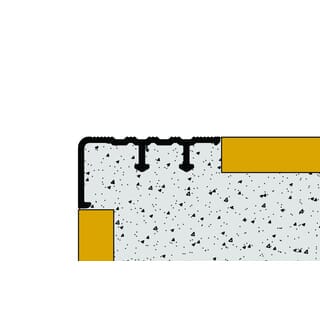 Alusite จมูกบันไดอลูมิเนียม หน้ากว้าง 40 มม. ยาว 2 เมตร รุ่น SN-AP-4020 (Matt) สีชาอ่อน
