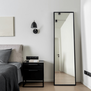 Nice กระจกมีกรอบตั้งพื้น (PS) ขนาด 40x150 ซม. รุ่นหลุยส์ 107F-40150 สีดำ