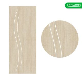 LEOWOOD ประตูไม้เคลือบเมลามีน DoorX Silver ลาย 3 ขนาด 80x200 ซม. สีแทงโก้