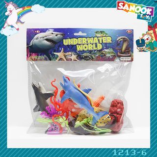 TOYS ชุดโมเดลสัตว์ทะเล#1213-6 ขนาด (26x4x26 ซม.) คละสี