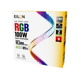 EILON ชุดไฟแอลอีดีเส้นริบบิ้น 2835/120LED 8.5*14.5mm 100W 220V RGB รุ่น TP-STL220V-RGB10M ยาว 10M