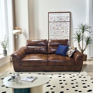 PULITO โซฟา PU 3 ที่นั่ง รุ่น Xandra – 03 ขนาด 95x210x95 ซม.สีน้ำตาลเข้ม