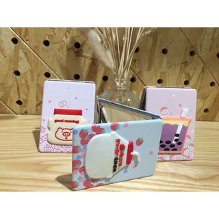 USUPSO กระจกพกพาทรงเหลี่ยม black milk tea ขนาด 6.2x8.7x1 (#BD)