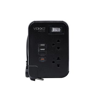 VOX รางปลั๊กไฟ 2 ช่อง 1 สวิตซ์  2 USB 2 Type C PD20W Fast charge รุ่น  F5ST3-NOB2-2134 1 เมตร. สีดำ
