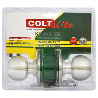 COLT LITE ลูกบิดห้องทั่วไป จานใหญ่ สเตนเลส-201 รุ่น A68717 SS สีสเตนเลส