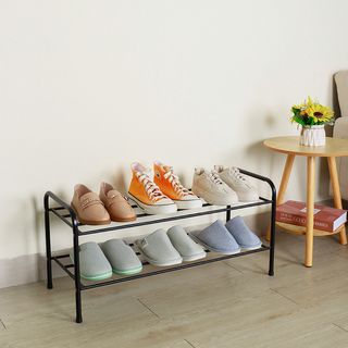 GOME ชั้นวางรองเท้าเหล็ก 2 ชั้น รุ่น 133301  30X79X37ซม.สีดำ