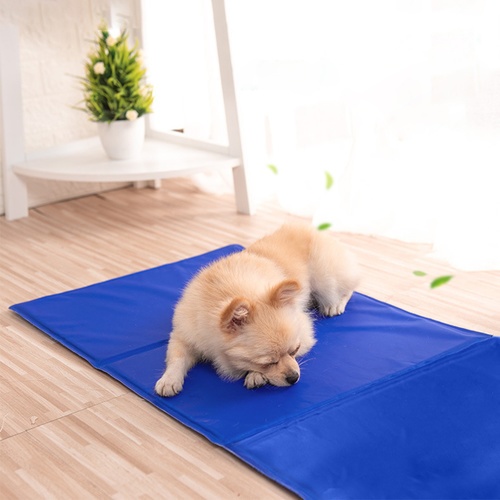 DUDUPETS แผ่นรองเย็นสำหรับสัตว์เลี้ยง ขนาด 50x90x1ซม. รุ่น HY001L สีน้ำเงิน