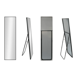 Nice กระจกมีกรอบอะลูมิเนียมตั้งพื้น รุ่น ฟีโอน่า-แบล็ค ขนาด 40x150 ซม. สีดำ