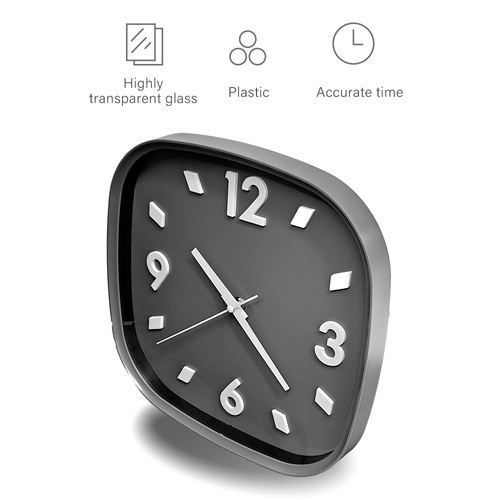 COZY นาฬิกาแขวนทรงเหลี่ยม รุ่น CARA-G ขนาด 29.7x29.7x4.7 ซม. สีเทา