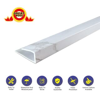 GREAT WOOD ยูคลิปPVC รุ่นGPPVC3.7-7-EB ขนาด 2.7x290x1.3 ซม. White 713105-2