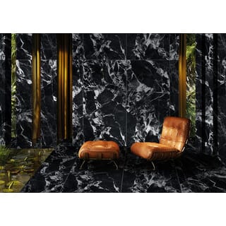 La Arezza 75X150  ซม.กระเบื้องพอร์ซเลน รุ่น Luxura black (DGD241017-15) (Matt -Honed）Random (2pcs /box  2.25 sqm)