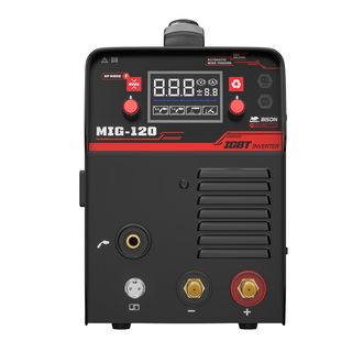 BISON เครื่องเชื่อม INVERTER MIG/MMA 120แอมป์ (LCD) รุ่น MIG/MMA-120A5K   5 กก. ไม่ใช้แก๊ส