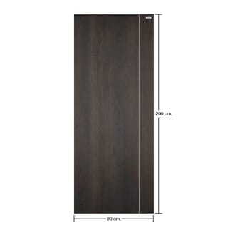 BATHIC ประตู WPC รุ่น แผ่นเรียบ BWC01 ขนาด 80x200 ซม. สีซีซารัสโอ๊ค (เจาะลูกบิด)