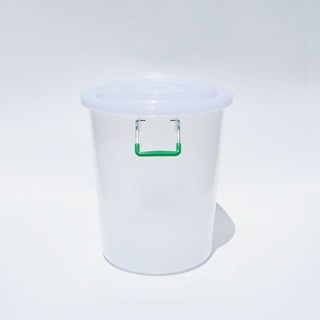 GOME ถังน้ำหูเหล็กพร้อมฝา 50 ลิตร ขนาด 42.5x42.5x55.5 ซม. รุ่น A-315PP สีขาวขุ่น