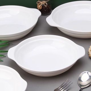 ADAMAS จานเซรามิค 9 นิ้ว DIANA สีขาว