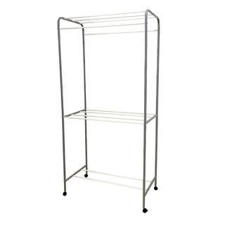 SAKU ราวตากผ้าเหล็กเคลือบ A-STC03 85×45×175ซม. สีเทา/ขาว