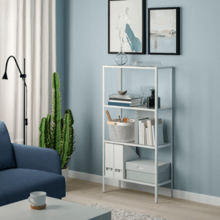 DELICATO ชั้นวางของเหล็ก 4 ชั้น รุ่น EVA4 ขนาด 60x25x116 ซม. สีขาว