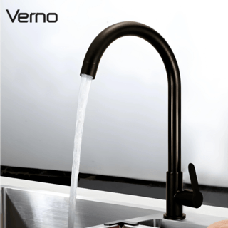 Verno ก๊อกอ่างล้างจานสแตนเลสแบบติดเคาน์เตอร์ ตัว U รุ่น ลิซ VN-8105   สีดำ