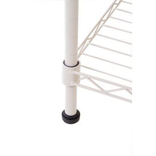 SAKU ราวพาดผ้าเหล็กพร้อมชั้นวาง 1 ชั้น FW-901372A ขนาด 70x30x110 ซม. สีเบจ