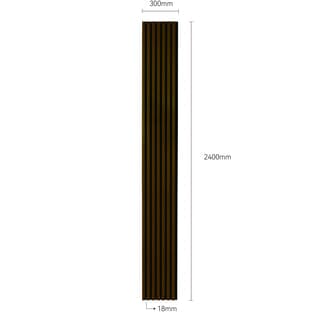 GREAT WOOD แผ่นระแนงอะคูสติก PVC รุ่นJF401-XG-2 ขนาด 300x18x2400mm.สีWalnut Brown