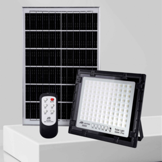 JD โคมไฟสปอร์ตไลท์โซลาร์เซลล์ 200W พร้อมรีโมท รุ่นJTGD-88200D แสงเดย์ไลท์