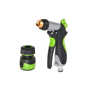 Tree O Plus ปืนฉีดน้ำเหล็กปรับ2รูปแบบ พร้อมข้อต่อสวมเร็ว รุ่นGLB-8205-0 สีเขียวดำ