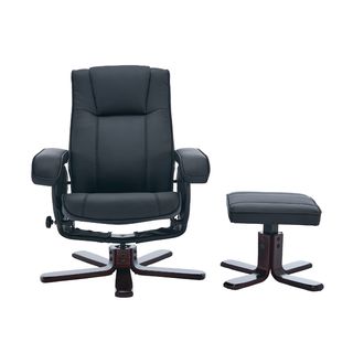 PULITO เก้าอี้พักผ่อนพร้อมที่วางขา รุ่น DIEGO ขนาด 73x110x98 ซม.  สีดำ