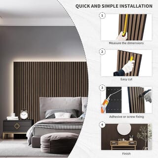 GREAT WOOD แผ่นระแนงอะคูสติก PVC รุ่นJF401-XG-2 ขนาด 300x18x2400mm.สีWalnut Brown