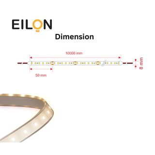 EILON ไฟเส้น Strip Light LED 24V 120W Cool White รุ่น TP-LV24CW10M ยาว 10 เมตร