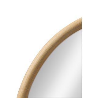 Nice กระจกมีกรอบทรงกลม (PS) รุ่น คากามิ-01 ขนาด 60x60 ซม. สีไม้ธรรมชาติ 