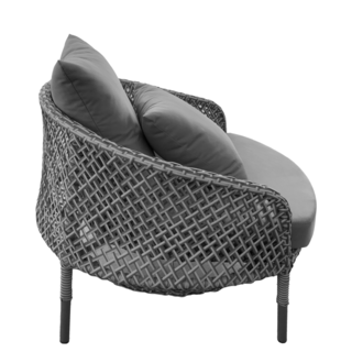 SUMMER SETเก้าอี้ outdoor อลูมิเนียม Jomthong  ขนาด 93x92x65 ซม. สีเทาอ่อน