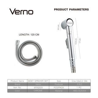 Verno ชุดสายฉีดชำระ รุ่น 6FXQ029 ขนาด 3.5x139x3.2 ซม. สีโครม