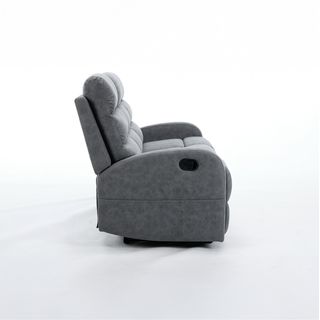 PULITO เก้าอี้พักผ่อน หนังสังเคราะห์ 3 ที่นั่ง รุ่น TADDEO ขนาด 200x94-161.5x102.5-82 ซม.  สีเทาเข้ม